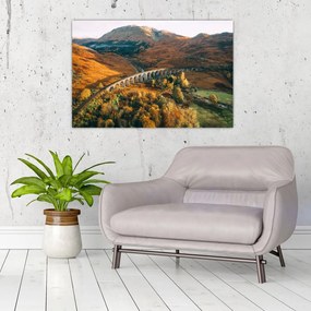 Obraz mosta v škótskom údolí (90x60 cm)