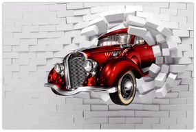 Obraz - Červené auto (90x60 cm)