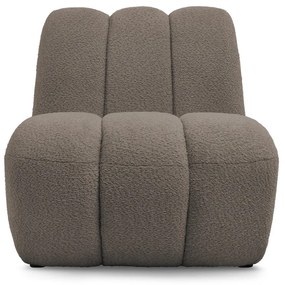 Taupe kreslo z textílie buklé Janissaire – Bobochic Paris