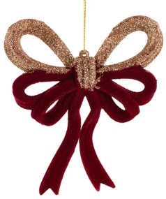 Vianočná ozdoba 422 bordová / šampanské (6 ks)