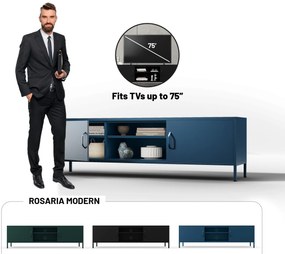 RTV skrinka XL ROSARIA 1700 x 400 x 500, tmavomodrá