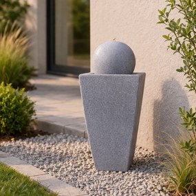 Záhradná fontána BestBerg EF-28 / polyresin / 33 x 33 x 84 cm