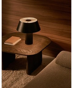 Čierna stolová lampa s kovovým tienidlom (výška 32 cm) Ancare – Kave Home