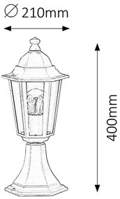 RABALUX Vonkajšia stojacia / stolná lampa VELENCE, biela, 40cm