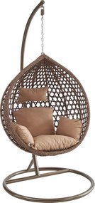 Závěsné houpací křeslo Houseland Imogen hnědé S