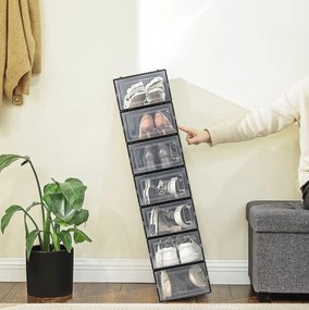 Súprava 18 ks boxov na topánky Petty čierna