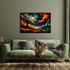 Obraz dramatická obloha a strom života