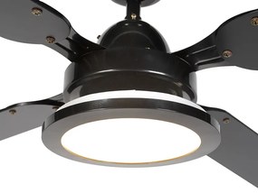 Stropný ventilátor čierny s diaľkovým ovládaním - Fanattic