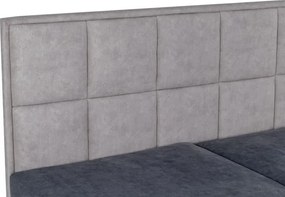 Čalúnená posteľ Kvadrat I, 200x160, tm. sivá/sivá(an 4237/4238)