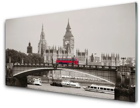 Skleneny obraz Most londýn big ben 100x50 cm