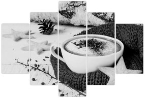 Obraz - Zimné cappuccino (150x105 cm)