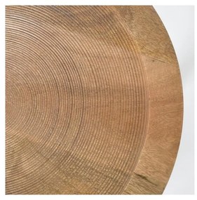 Odkladací stolík z mangového dreva Zuiver Dendron, ⌀ 60 cm