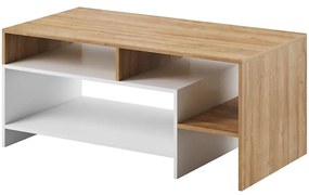 Konferenčný stolík Alva grande oak/biely mat