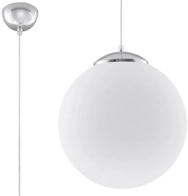 Závesné svietidlo Ugo, 1x biele sklenené tienidlo, (fi 40 cm), ch