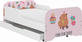 Wooden Toys Detská posteľ MIKI 140x70 KAPIBARA COOKIES