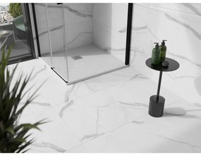 Mexen Stone+, štvorcová vanička z minerálneho kompozitu 80 x 80 cm, biela, 44108080