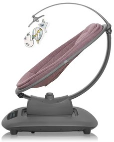 Lionelo - Detské húpacie lehátko s melódiou BLOSSOM Pink Mauve + diaľkové ovládanie