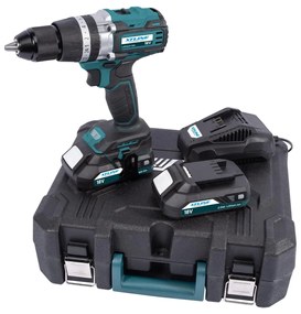 XTline Akumulátorová príklepová vŕtačka 18V + 2 batérie + nabíjačka 2,4A