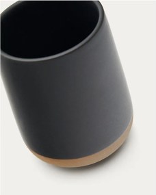Tmavosivý keramický téglik na zubné kefky Silma – Kave Home