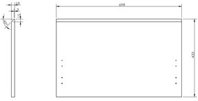 Mexen Rivel, kúpeľňová skrinka 70 cm, 1 zásuvka, drážkovaná, grafitová matná, 91A20-07047-1-BF66