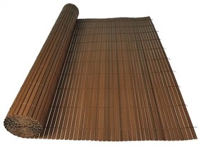 Tieniaca textília PVC 1x3m z umelého bambusu v rolke - hnedá farba