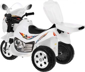 Ramiz Detská elektrická trojkolka motorka BJX-088 biela + zvuky + svetlá