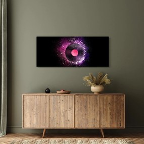 Obraz - Vinylová doska v ružovo-fialových (120x50 cm)
