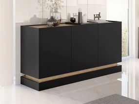 Komoda Arlotekis K160 3D, Farby: čierna / dub cremona