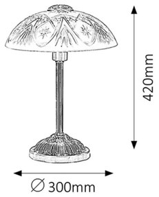 Rabalux 8634 - Stolná lampa ANNABELLA 1xE14/40W/230V