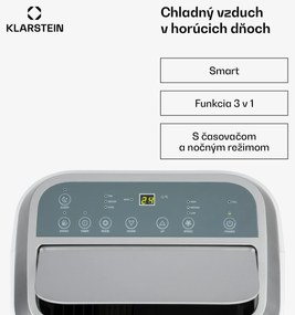 Klarstein Iceblock Prosmart 12, mobilná klimatizácia 3 v 1, 12 000 BTU, ovládanie cez aplikáciu, biela