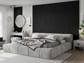 Mexen Lam-F, akustické stenové lamely 275 × 30 cm, plstený podklad 8 mm, technická dyha, dub čierny striebristý, S105-275307-3015-025
