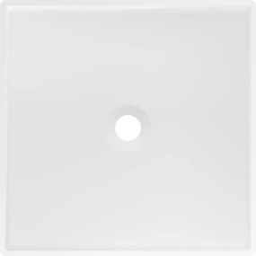 Mexen Xola-2, voľnestojace umývadlo z konglomerátu 45x45x85 cm, biela matná, 26594500