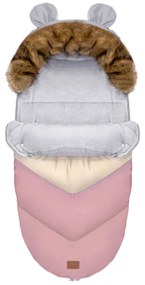 Tutumi Teddy PRO-V, detský spací vak 90x50 cm, pastelová ružová, NAZ-12308