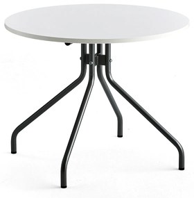 Stôl AROUND, Ø 900 mm, biela, antracit