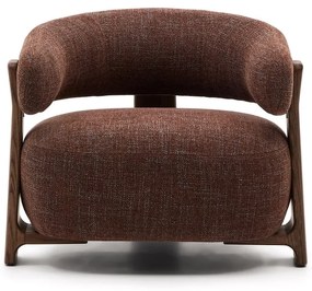 Hnedé ženilkové kreslo Granite – Kave Home