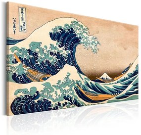 Obraz - The Great Wave off Kanagawa (Reproduction) Veľkosť: 120x80, Verzia: Na talianskom plátne