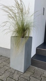 Kvetináč BLOCK, sklolaminát, výška 80 cm, betón design
