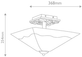 Flambeau STAR-F-S-DG - Stropné svietidlo STAR 2xE27/40W/230V medené
