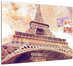 Sklenený obraz - Pohľad z Paríža (70x50 cm)