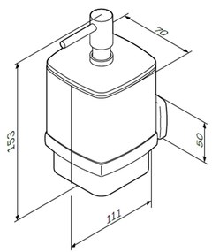Dávkovač mydla AM.PM Gem AGA36922 nástenný, sklo, čierny