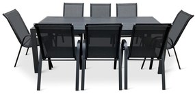 Záhradný jedálenský set Viking XL 190cm + 8x kovová stolička Ramada