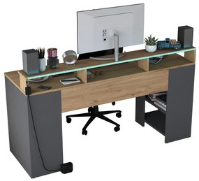 PC stolík Sikine 5 (orech + antracit) . Vlastná spoľahlivá doprava až k Vám domov. 1095021