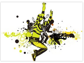 Sklenený obraz - Street dance (70x50 cm)