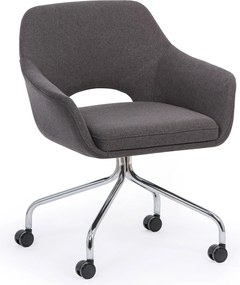 Konferenčná stolička VISTA, tmavo sivá