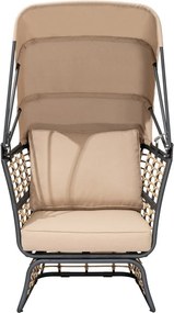 Béžové kovové záhradné kreslo Paros – Garden Pleasure