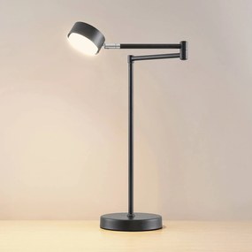 Lindby Kaylou LED lampa na písací stôl, čierna