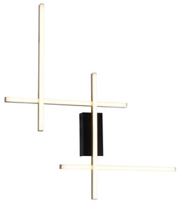 Zuma Line 22009W4-BK/GD- LED Nástenné svietidlo EDGE LED/32W/230V 3000/4000/6000K