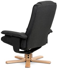 Polohovacie kreslo s podnožkou GREY2, sivá