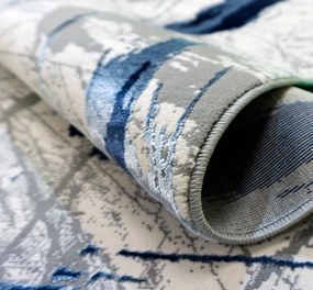 Koberec Allianz 6310 Navy – námornícka modrá a béžová, obdĺžnik Rozmer: 80x150 cm