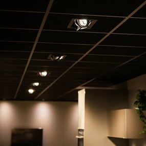 Zapustené bodové svetlo čierne AR111 nastaviteľné 2-svetlo - Oneon